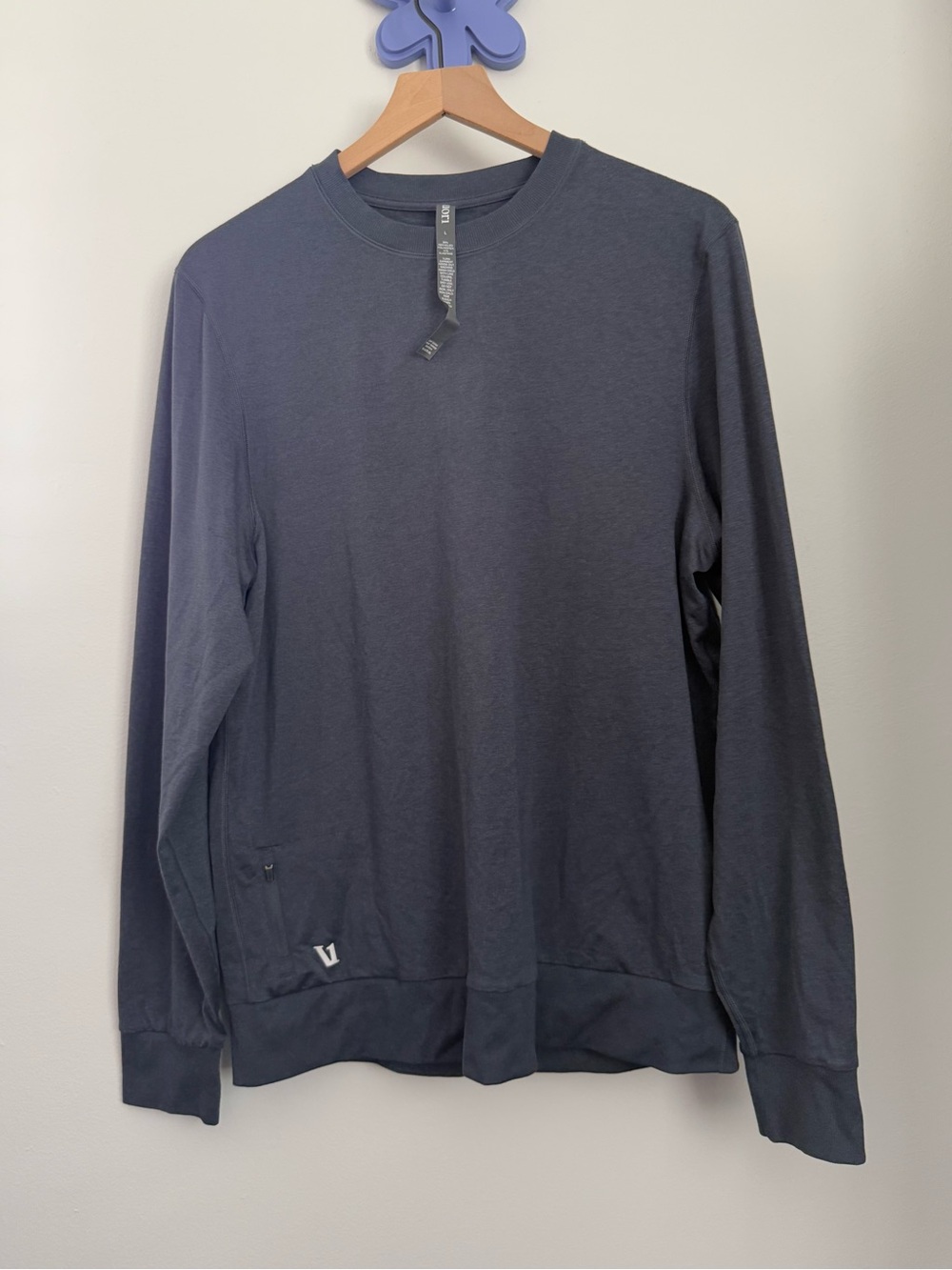 Vuori men’s xl Ponto Performance Crew azure Heather